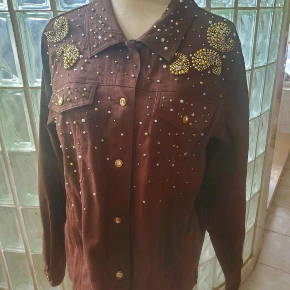 Denim unique jacket shirt